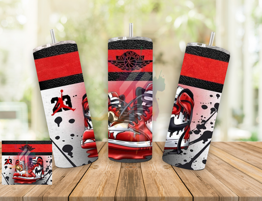Air Jordan Red 20oz Tumbler