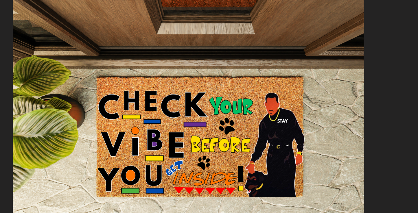 Check Your Vibe Martin Door Mat