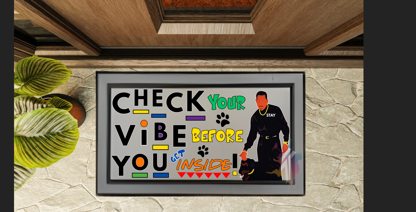 Check Your Vibe Martin Door Mat