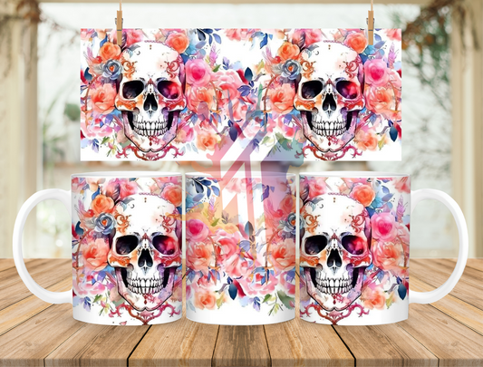 Floral Skulls Mug
